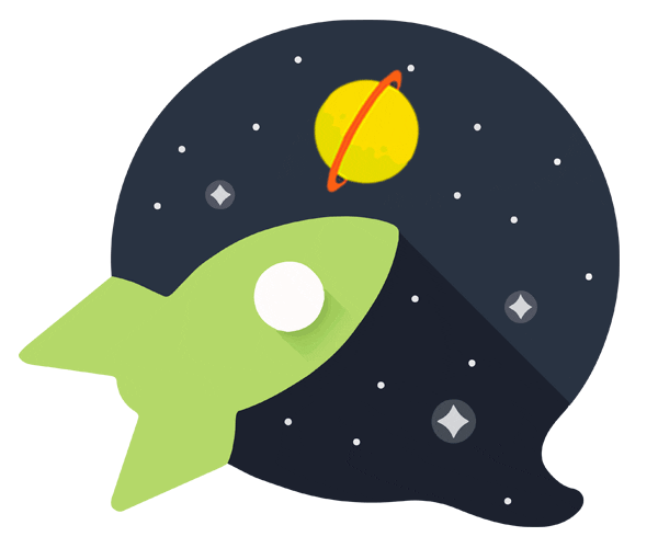 rocket galaxy Sticker