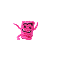 HakedNL monster crochet roze haken Sticker
