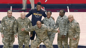 thaddeus young hoops for troops GIF by NBA