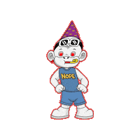 Not Today White Monkey Sticker by Zhot