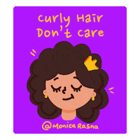 Monicarasna curls curly hair curl cgm Sticker