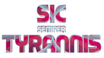 Sic Semper Tyrannis Sticker by OpticalArtInc.