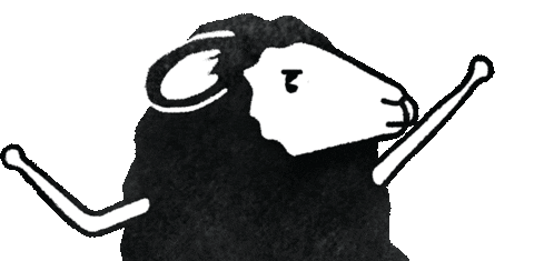Black Sheep Dance Sticker by Hangertips