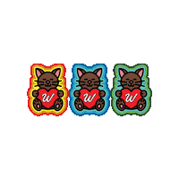 Cat Heart Sticker by Wonderwazek
