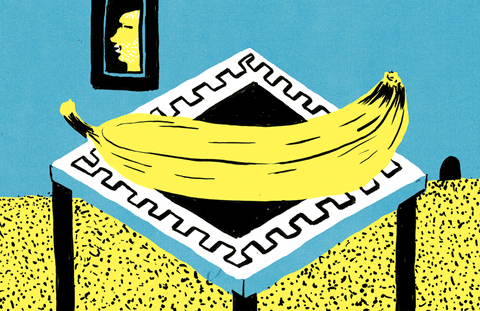 calumheath giphyupload art illustration banana GIF