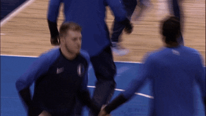 high five dallas mavericks GIF by NBA