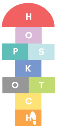 shophopskotch play hop playground chalk Sticker