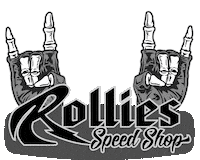 RolliesSpeedShop motorcycle rock on vtwin rollies Sticker