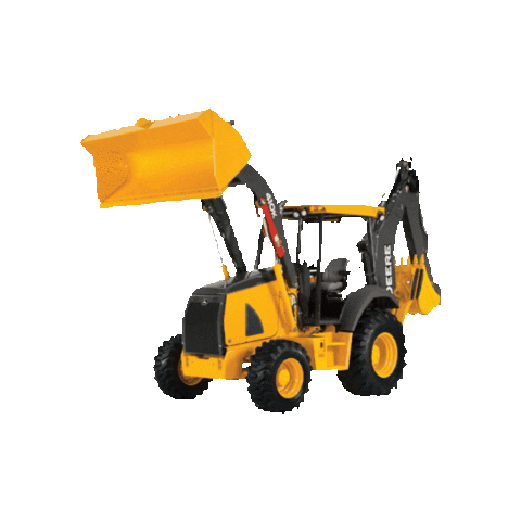 doggett_johndeere giphygifmaker construction johndeere backhoe Sticker