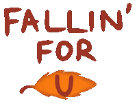 Falling For You Autumn Leaves Sticker