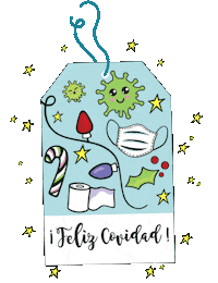 Feliz Navidad Tag Sticker by Ex-Voto Design / Leslie Saiz