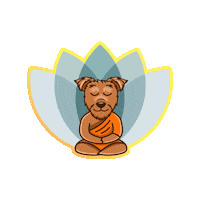 themindfulmutt dog puppy meditation boston Sticker