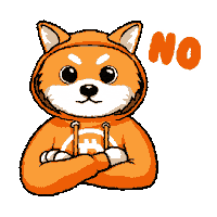 Bitcoin No Sticker by $DOG