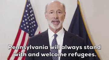Tom Wolf Refugees GIF by GIPHY News