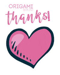 Heart Love Sticker by Origami Bikini
