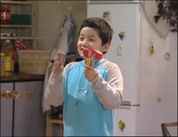 home with kids jia you er nv GIF