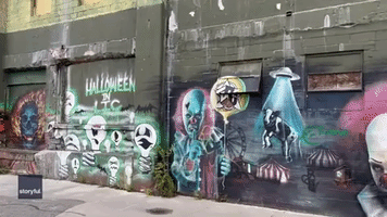 Street Artist Honors Notorious Horror Characters