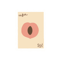 Peach Mailing Sticker