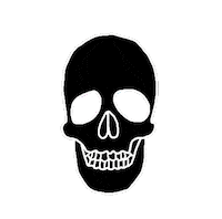 Halloween Skull Sticker by littlekingdoms