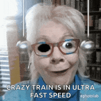 Crazy Train Grandma GIF