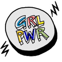 Girls Button Sticker