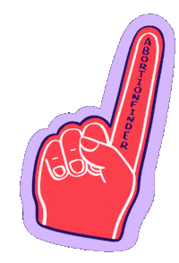 Fan Finger Sticker by Bedsider