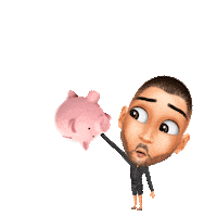 Piggy Bank Manthonyajr Sticker by Genies