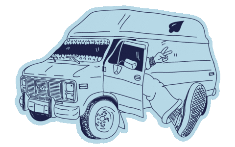 Heidi Van Life Sticker by Hevy Hauling