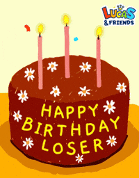 Happy Birthday GIF by Lucas and Friends by RV AppStudios