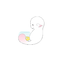 hellolovy love kawaii baby fish Sticker