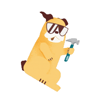 Working Cool Dog Sticker by Horizon Credit Union