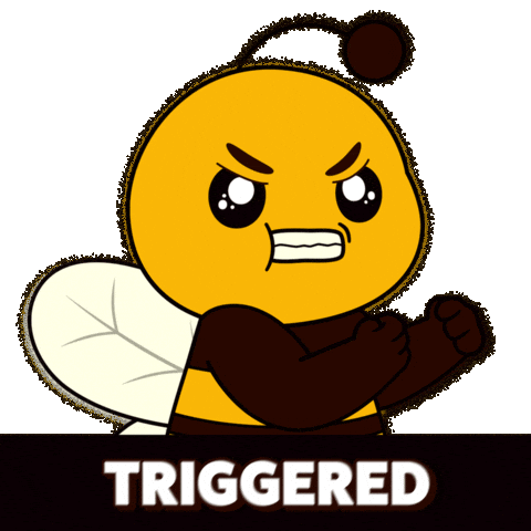 Angry Plan B Sticker by Plan Bee Studios