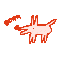 bork bork dog Sticker by Anna Xu