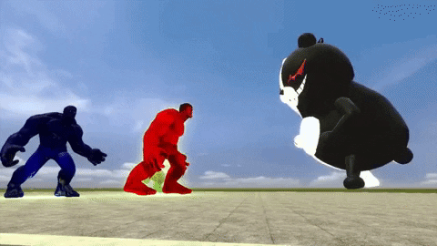seehapong giphygifmaker the hulk monokuma torpedo GIF