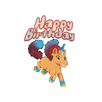 Happy Birthday Sticker by Afro Unicorn