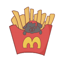 Puuuuug_lab dog puppy pug mcdonalds Sticker