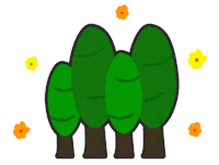 lottehimart trip tree camping picnic Sticker