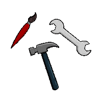 ludvago work diy paint hammer Sticker