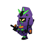 MathieuHains evangelion eva gundam eva01 Sticker