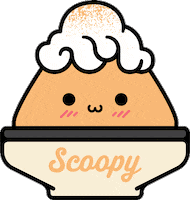 ScoopyMilkBar mascots bingsu scoopy scoopy milk bar Sticker