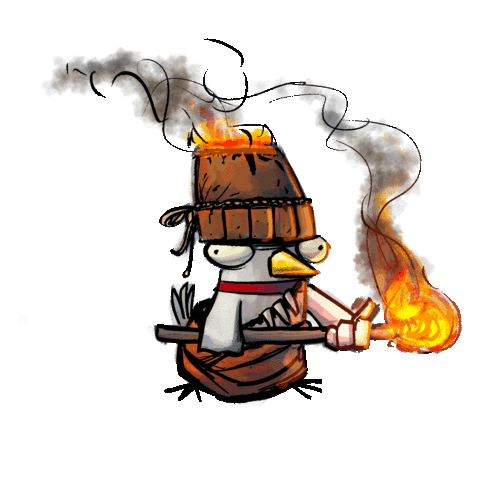 dracostudios giphyupload chicken boardgames pollos Sticker