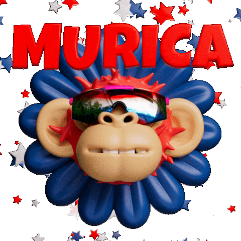 Independence Day Stars Sticker by Evan Hilton