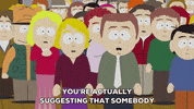 crowd explaining GIF by South Park 
