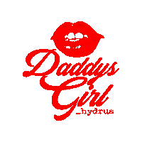 hydruspoetry red red lips good girl daddys girl Sticker