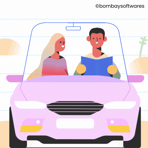 Driving On My Way GIF by Bombay Softwares - Find & Share on GIPHY