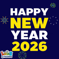 Happy New Year Hello GIF by Lucas and Friends by RV AppStudios