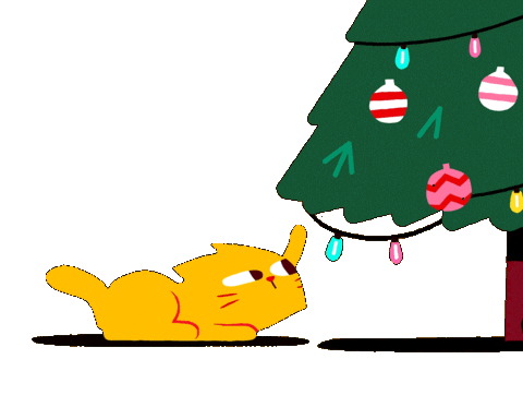 Cat Christmas Sticker by Denner