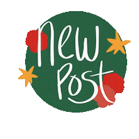 rosebud_illustration new red green new post Sticker