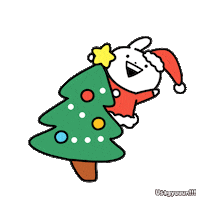 Happy Christmas Tree Sticker by Minto Inc.