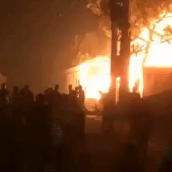 Moria Refugee Camp in Lesbos Goes Up in Flames